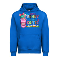 Cobalt some bunny needs coffee with gnomes Urban Hoodie - Zillion Design Studio