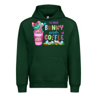 Forest Green some bunny needs coffee with gnomes Urban Hoodie - Zillion Design Studio