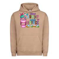 Pigment Burro some bunny needs coffee with gnomes Urban Hoodie - Zillion Design Studio