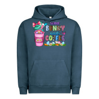 Pigment Midnight Navy some bunny needs coffee with gnomes Urban Hoodie - Zillion Design Studio