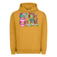 Pigment Peanut Butter some bunny needs coffee with gnomes Urban Hoodie - Zillion Design Studio