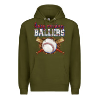 Army Green busy raising ballers baseball Premium Hoodie - texasbilliewilder