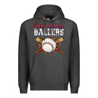 Charcoal Heather busy raising ballers baseball Premium Hoodie - texasbilliewilder