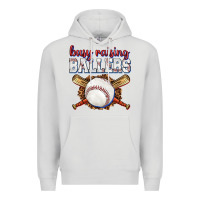 Dove Grey busy raising ballers baseball Premium Hoodie - texasbilliewilder