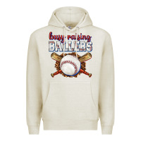 Oatmeal Heather busy raising ballers baseball Premium Hoodie - texasbilliewilder
