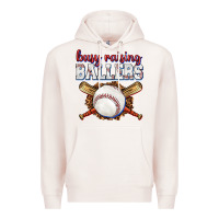Pale Pink busy raising ballers baseball Premium Hoodie - texasbilliewilder