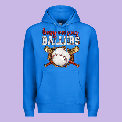 Busy Raising Ballers Baseball Premium Hoodie Designed By Texasbilliewilder