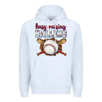 White busy raising ballers baseball Premium Hoodie - texasbilliewilder