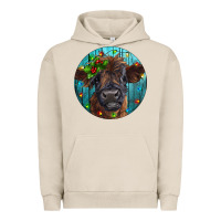 Pigment French Oak Calf Christmas Urban Hoodie - RanaPortraitStore