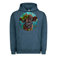 Pigment Midnight Navy Calf Christmas Urban Hoodie - RanaPortraitStore