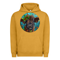 Pigment Peanut Butter Calf Christmas Urban Hoodie - RanaPortraitStore