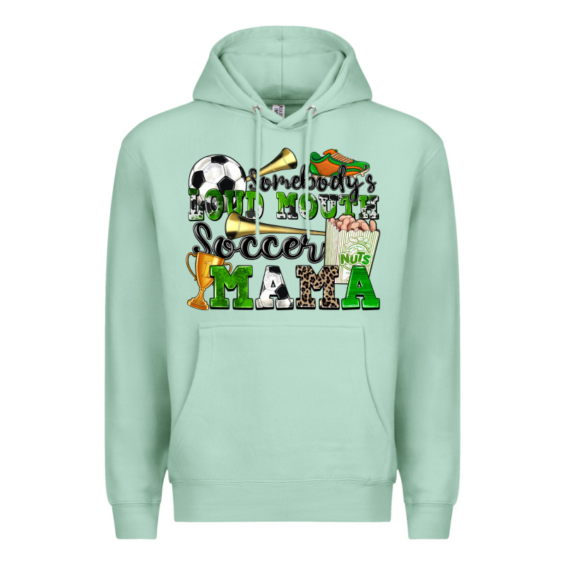 Somebody's Loud Mouth Soccer Mama Premium Hoodie by Zillion Design Studio | Teevron
