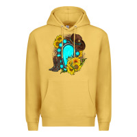 Antique Gold western turquoise gemstone Premium Hoodie - Zillion Design Studio