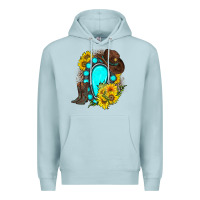 Blue Mist western turquoise gemstone Premium Hoodie - Zillion Design Studio