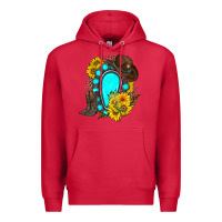 Cardinal western turquoise gemstone Premium Hoodie - Zillion Design Studio