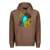 Chestnut western turquoise gemstone Premium Hoodie - Zillion Design Studio