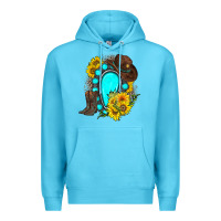 Ocean Blue western turquoise gemstone Premium Hoodie - Zillion Design Studio
