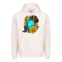 Pale Pink western turquoise gemstone Premium Hoodie - Zillion Design Studio