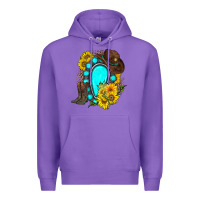 Purple western turquoise gemstone Premium Hoodie - Zillion Design Studio