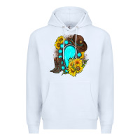 White western turquoise gemstone Premium Hoodie - Zillion Design Studio