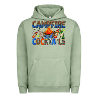 Pigment Oil Green campfire and cocktails Urban Hoodie - texasbilliewilder