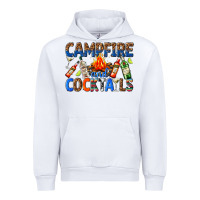 White campfire and cocktails Urban Hoodie - texasbilliewilder