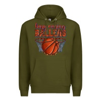 Army Green busy raising ballers basketball Premium Hoodie - texasbilliewilder