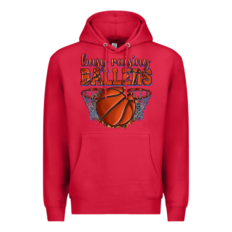 Busy Raising Ballers Basketball Premium Hoodie by texasbilliewilder | Teevron