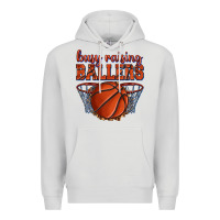 Dove Grey busy raising ballers basketball Premium Hoodie - texasbilliewilder