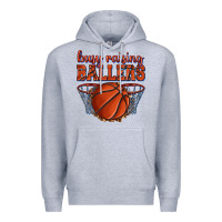 Heather Grey busy raising ballers basketball Premium Hoodie - texasbilliewilder
