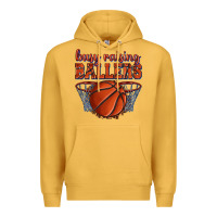 Mustard busy raising ballers basketball Premium Hoodie - texasbilliewilder