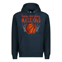 Navy busy raising ballers basketball Premium Hoodie - texasbilliewilder