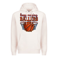 Pale Pink busy raising ballers basketball Premium Hoodie - texasbilliewilder