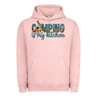 Pigment Salmon camping is my kitchen with wine Urban Hoodie - texasbilliewilder