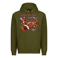 Army Green busy raising ballers football Premium Hoodie - texasbilliewilder