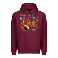 Burgundy busy raising ballers football Premium Hoodie - texasbilliewilder