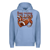 Colony Blue busy raising ballers football Premium Hoodie - texasbilliewilder