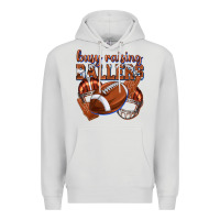 Dove Grey busy raising ballers football Premium Hoodie - texasbilliewilder