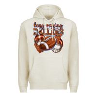 Oatmeal Heather busy raising ballers football Premium Hoodie - texasbilliewilder
