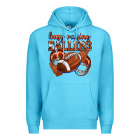Ocean Blue busy raising ballers football Premium Hoodie - texasbilliewilder