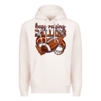 Pale Pink busy raising ballers football Premium Hoodie - texasbilliewilder