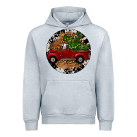 Heather Grey Farm Truck Christmas Urban Hoodie - RanaPortraitStore