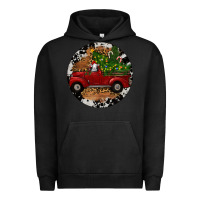 Pigment Black Farm Truck Christmas Urban Hoodie - RanaPortraitStore