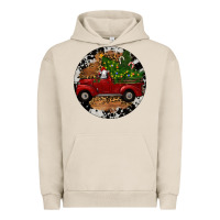 Pigment French Oak Farm Truck Christmas Urban Hoodie - RanaPortraitStore