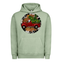 Pigment Oil Green Farm Truck Christmas Urban Hoodie - RanaPortraitStore