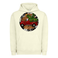 Pigment Pistachio Farm Truck Christmas Urban Hoodie - RanaPortraitStore