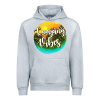 Heather Grey camping vibes Urban Hoodie - texasbilliewilder
