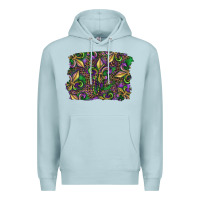 Blue Mist Mardi Gras Fleur De Lis Premium Hoodie - RanaPortraitStore