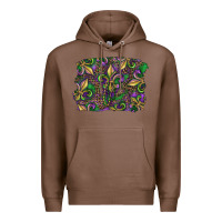 Chestnut Mardi Gras Fleur De Lis Premium Hoodie - RanaPortraitStore