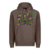Coffee Mardi Gras Fleur De Lis Premium Hoodie - RanaPortraitStore